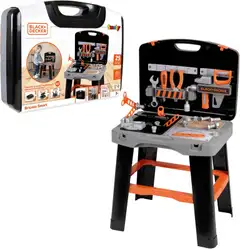 Smoby Black+Decker Bricolo Smart, koottava työkalupenkki leikkeihin - 2