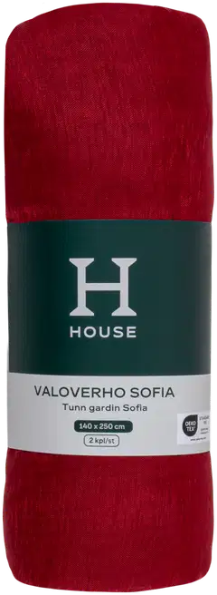 House valoverho Sofia 140 x 250 cm 2 kpl punainen - 5
