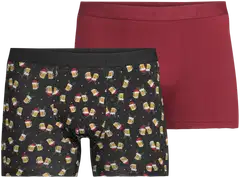 House miesten boxerit 190H422611 2-pack - BLACK/RED - 1