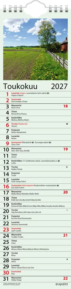 Ajasto seinäkalenteri Kotimuistio/Hemkalendern - 3