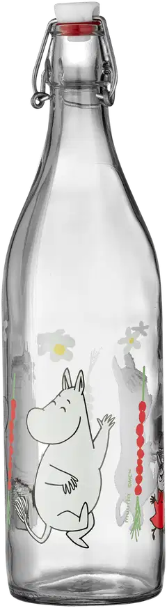 Muumi lasipullo Metsämansikat 1 l - 2