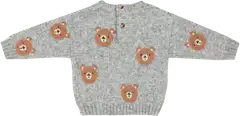 TEX BABY vauvojen neulepusero Nalle - GREY CHINE DARK - 2
