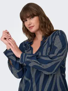 ONLY CARMAKOMA naisten kauluspaita Carfannil - Night Sky - 7