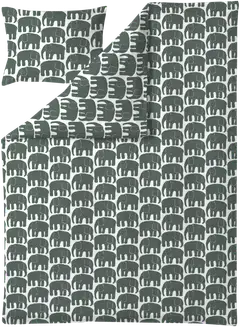 Finlayson pussilakanasetti Elefantti 150X210+50X60 tumma vihreä - 1