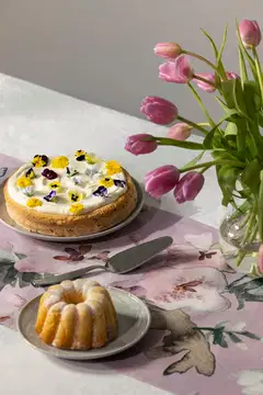 Pentik Hetki akryylipinnoitettu kaitaliina 45x160 cm kukka vaaleanpunainen - 2