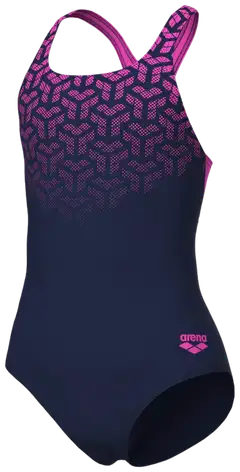 Arena tyttöjen uimapuku Kikko Swim Pro Back - Navy shocking pink - 1