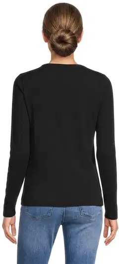 House naisten trikoopusero Donna O - Jet black - 3