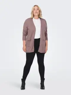 ONLY CARMAKOMA naisten neuletakki Caresly - Rose Brown - 5