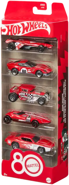 Hot Wheels -Pikkuautot 5 Kpl Mattel 80Th - 3