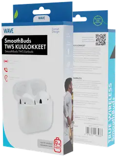 Wave SmoothBuds TWS bluetooth nappikuulokkeet, valkoinen - 2