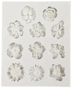 Silikonimuotti, Päivänkakkarat, Kork. 0,5 cm, Pit. 2-2,5 cm, 1 kpl - 3