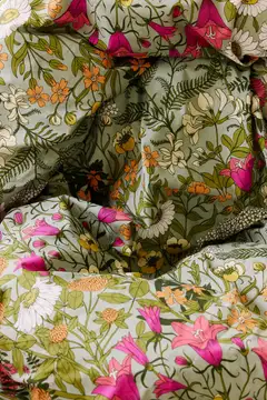 Valilla pussilakanasetti Ahomaa 150x210 cm vihreäpink - 2