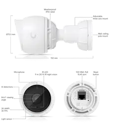 Ubiquiti 2K HD PoE -valvontakamera sisä/ulkokäyttöön UVC-G5-Bullet - 8