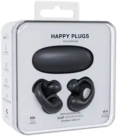 Happy Plugs langattomat avoimet nappikuulokkeet Clip, musta - 4