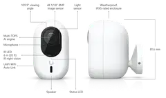 Ubiquiti sääsuojattu 4K WiFi -valvontakamera laajakulmalla UVC-G6-INS-W valkoinen - 9