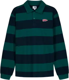 WKLY. miesten raidallinen rugbypaita 195W312517 - D.blue-green - 1