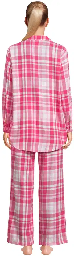 Actuelle naisten flanellipyjama 212A382616 - Pink check - 2