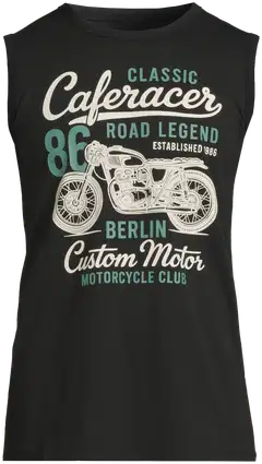 House miesten hihaton t-paita Caferacer 195H152615 - Black - 2