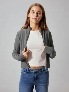 LMTD lasten neuletakki - dark grey melange - 3