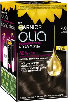 Garnier Olia 4.0 Dark Brown kestoväri 174ml - 2