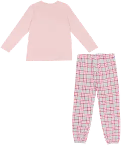 Actuelle naisten flanellipyjama 212A382518 - pink check - 2
