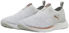 Puma naisten lenkkari Softride Remi Slip-On Knit - Ash Gray-PUMA White-Rose Gold - 3