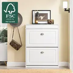 SoBuy kenkäkaappi valkoinen FSR78-L-W - 2