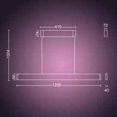 Philips Hue Ensis -riippuvalaisin 78W 2000-6500K 2750LM musta - 2