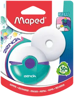 Maped pyyhekumi Zenoa+täyttö värilajitelma korttipakkaus - 4