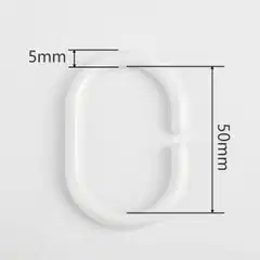 Ihanin suihkuverhorenkaat valkoinen 10 kpl - 4