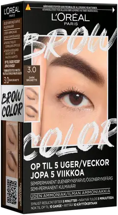 L'Oréal Paris Brow Color Kit kulmaväri 30 ml - 3.0 Dark Brunette - 1