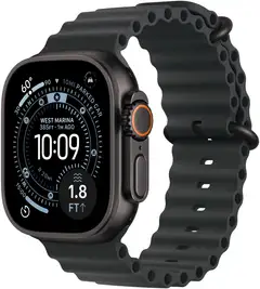 Apple Watch Ultra 3 GPS + Cellular 49mm mustatitaani kotelo, musta Ocean ranneke - MF0J4KS/A - 2