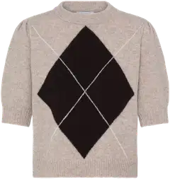 B.young naisten neulepusero Byosmilla - Humus Mel. Argyle - 1