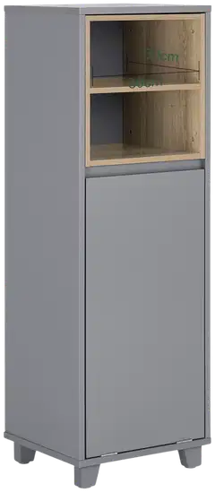 SoBuy kylpyhuonekaappi harmaa BZR146-DG - 3