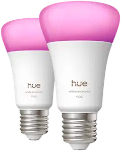 Philips Hue LED-lamppu 8.1W A60 E27 1000-20000K 1000LM säädettävä lämpimästä viileään 2 kappaletta - 1