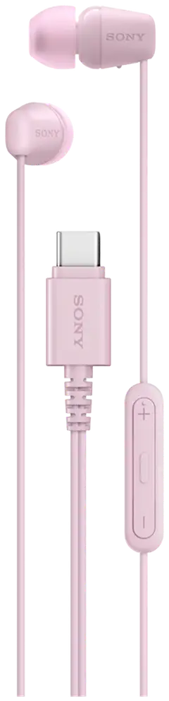 Sony langalliset nappikuulokkeet USB-C liitännällä IER‑EX15CP pinkki - 2