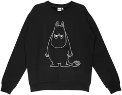 Miesten Moomin Unto Collegepaita Kiukku-muumi - Black - 1