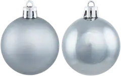 Joulupallo 5 cm 12 kpl harmaa - 1