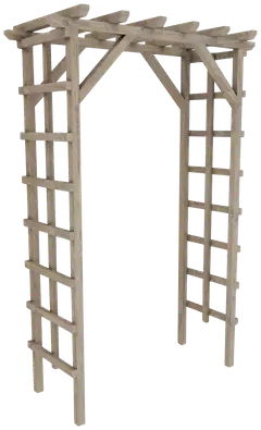 Puutarhaportti vaalean harmaa, 210x140x69cm - 1