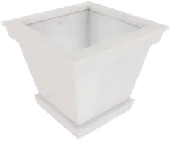 Miljöörakennus kartioruukku 40x40x40cm valkoinen - 1