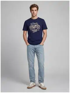 JJ REBEL miesten paita Jrebmario - Navy Blazer - 4