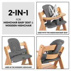 Hauck istuinpehmuste syöttötuoliin Highchair tummanharmaa - 14