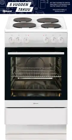 Gram lattialiesi valurauta 50cm EKM 3500-91 valkoinen - 1