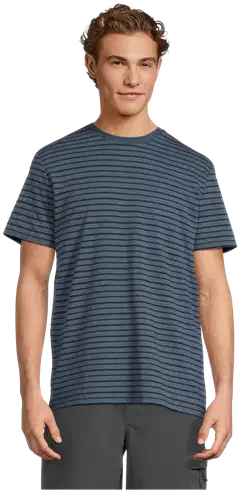TEX miesten raidallinen t-paita I275381 - Indigo - 1