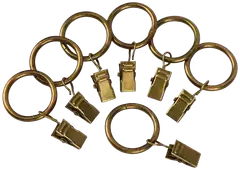 Ihanin verhorenkaat nipistimellä antiikkimessinki 32/38 mm 10kpl/pss - 2