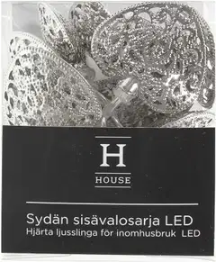 House sisävalosarja Sydän, 10 LED-lamppua - 3