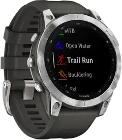 Garmin Fenix 7 hopea/grafiitinharmaa multisport GPS kello - 5