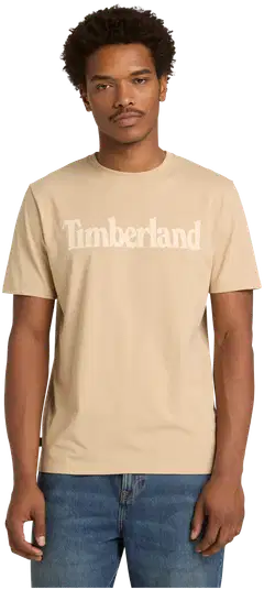 Timberland miesten t-paita Wordmark Logo - Safari - 1