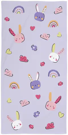 Ciraf lasten kylpypyyhe Bunny 70x140 cm liila - 1