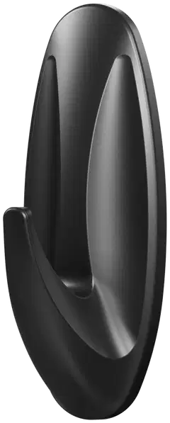 Command™ keskikokoiset designkoukut 17081-2-UKN, Musta, 2 koukkua + 4 nauhaa/pakkaus - 3